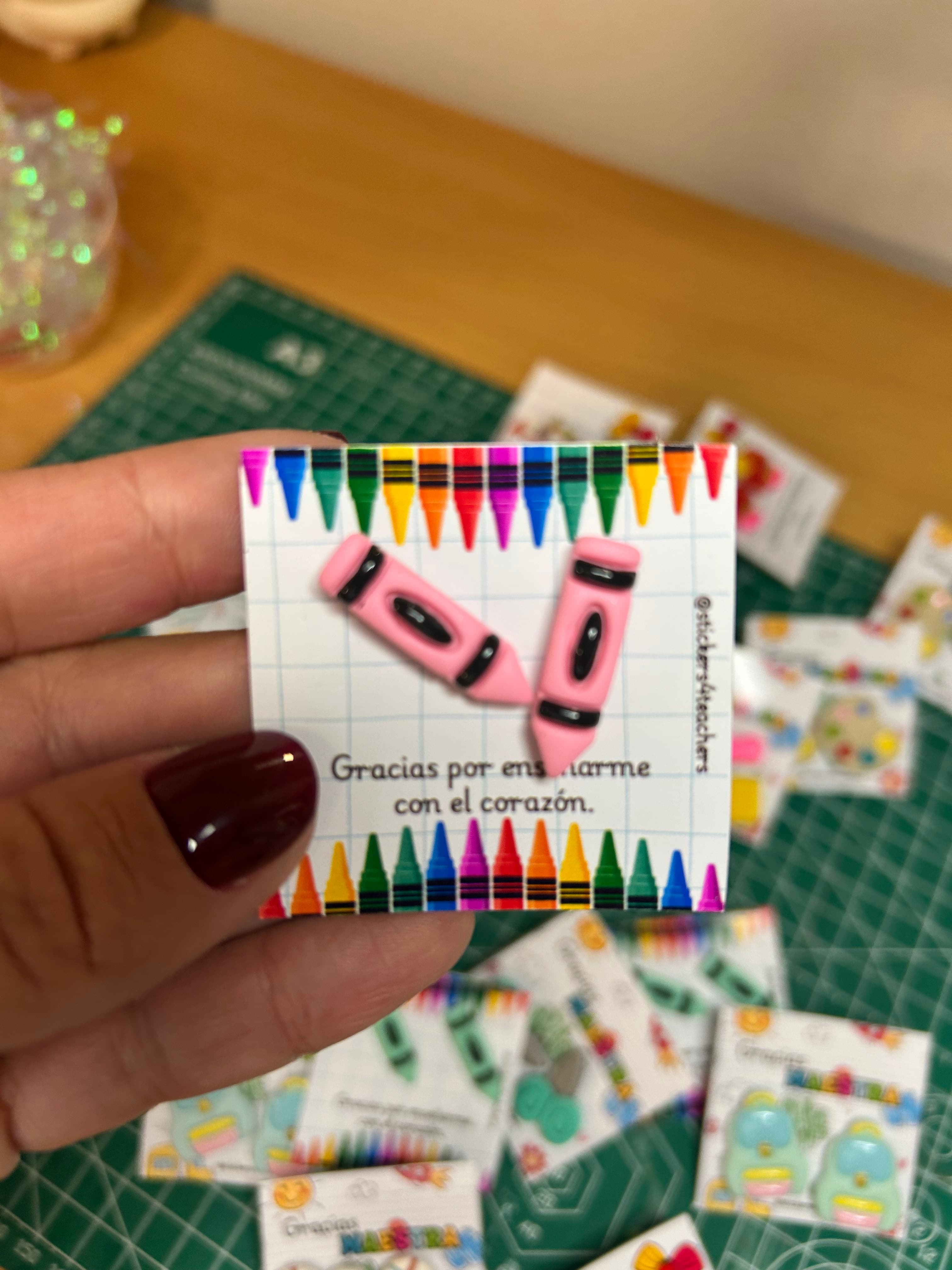 Stud Crayon Rosado