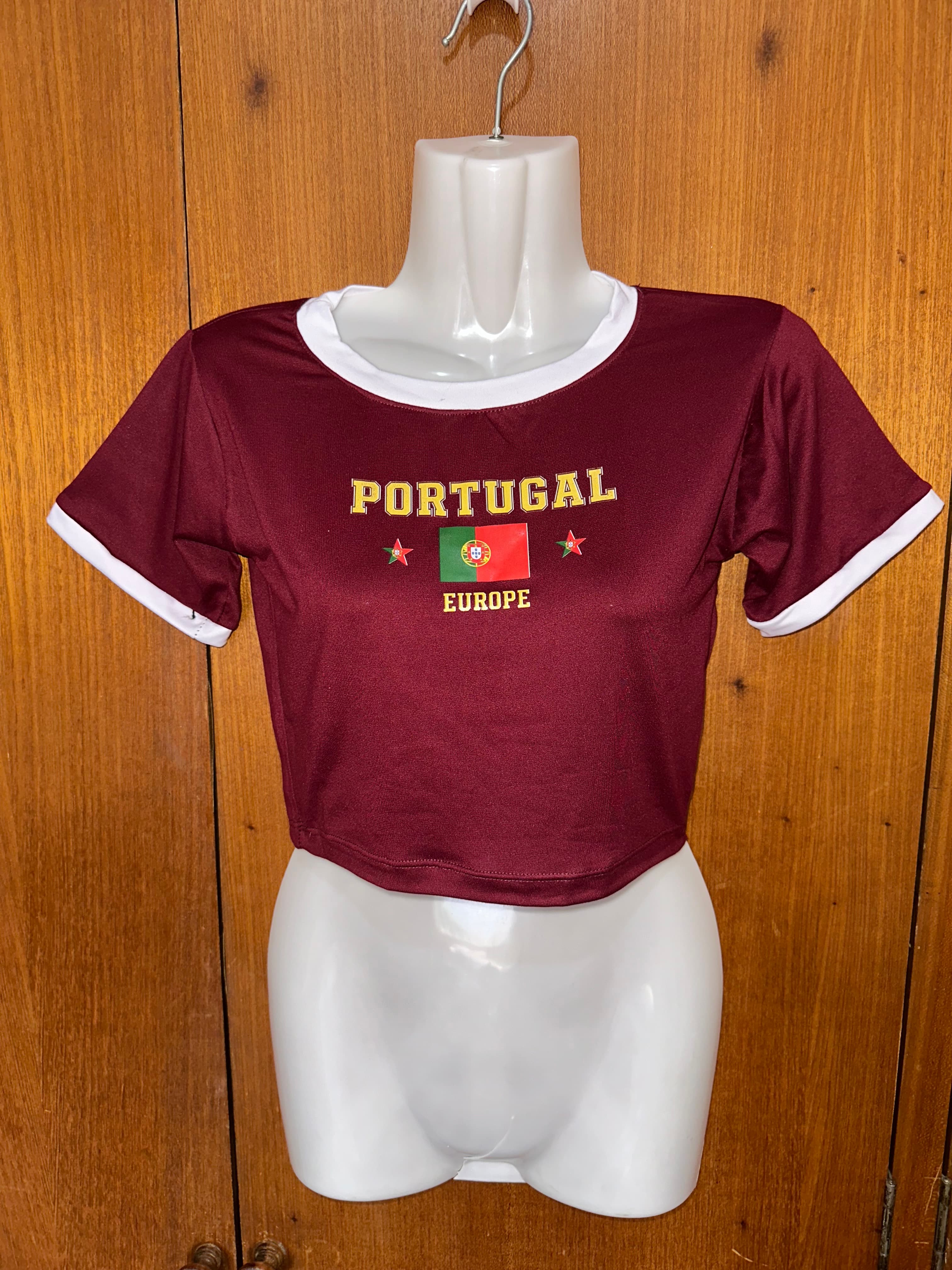 Croptop Portugal vinotinto