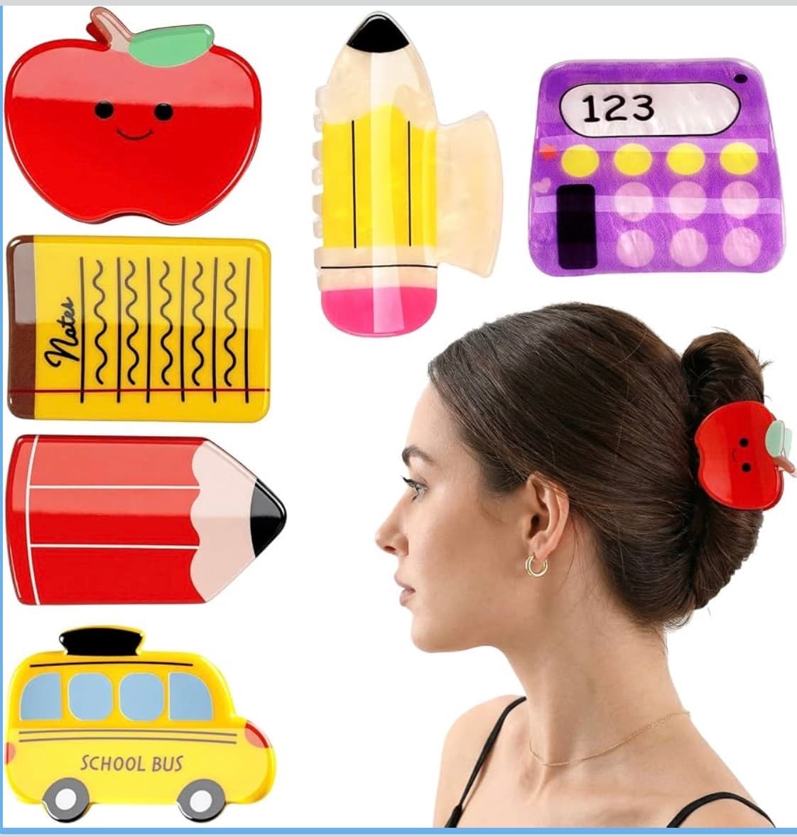 Pinzas para el cabello para profes - diversos modelos