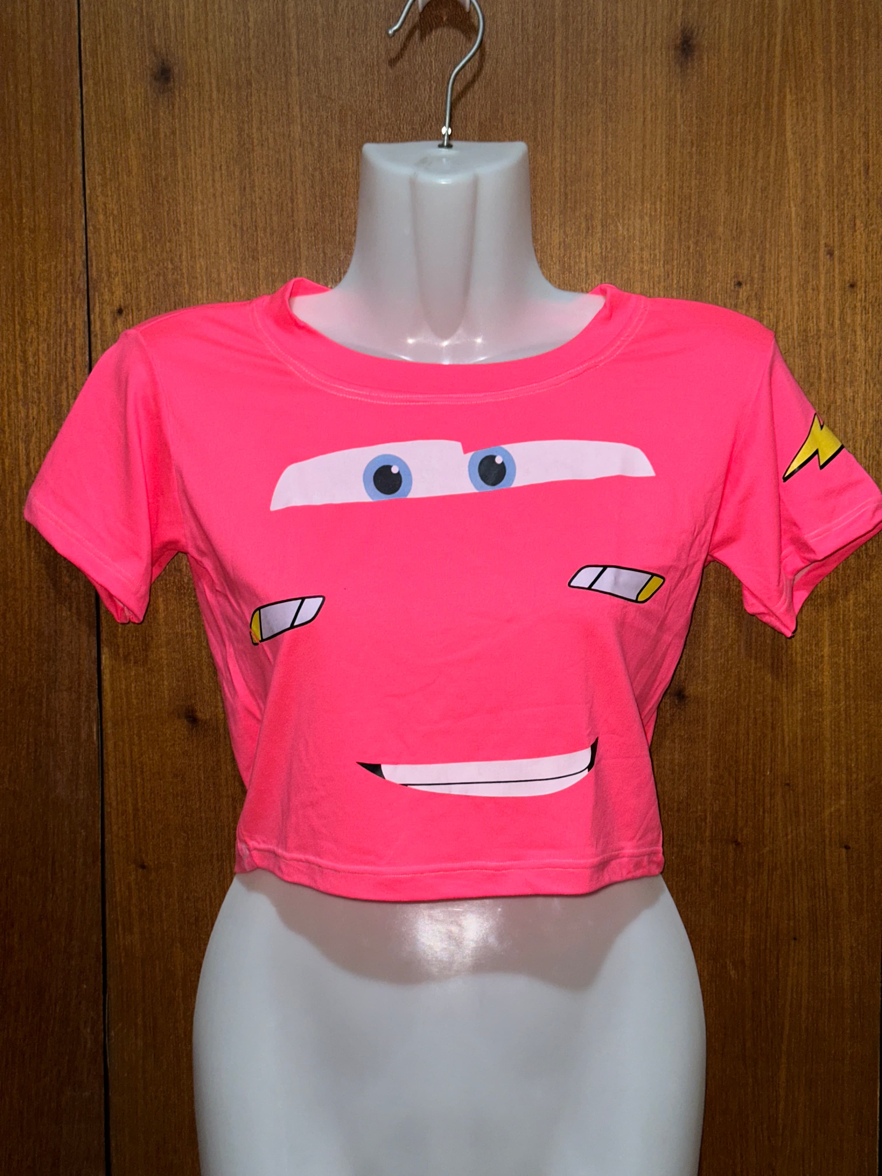 Croptop Cars Fucsia