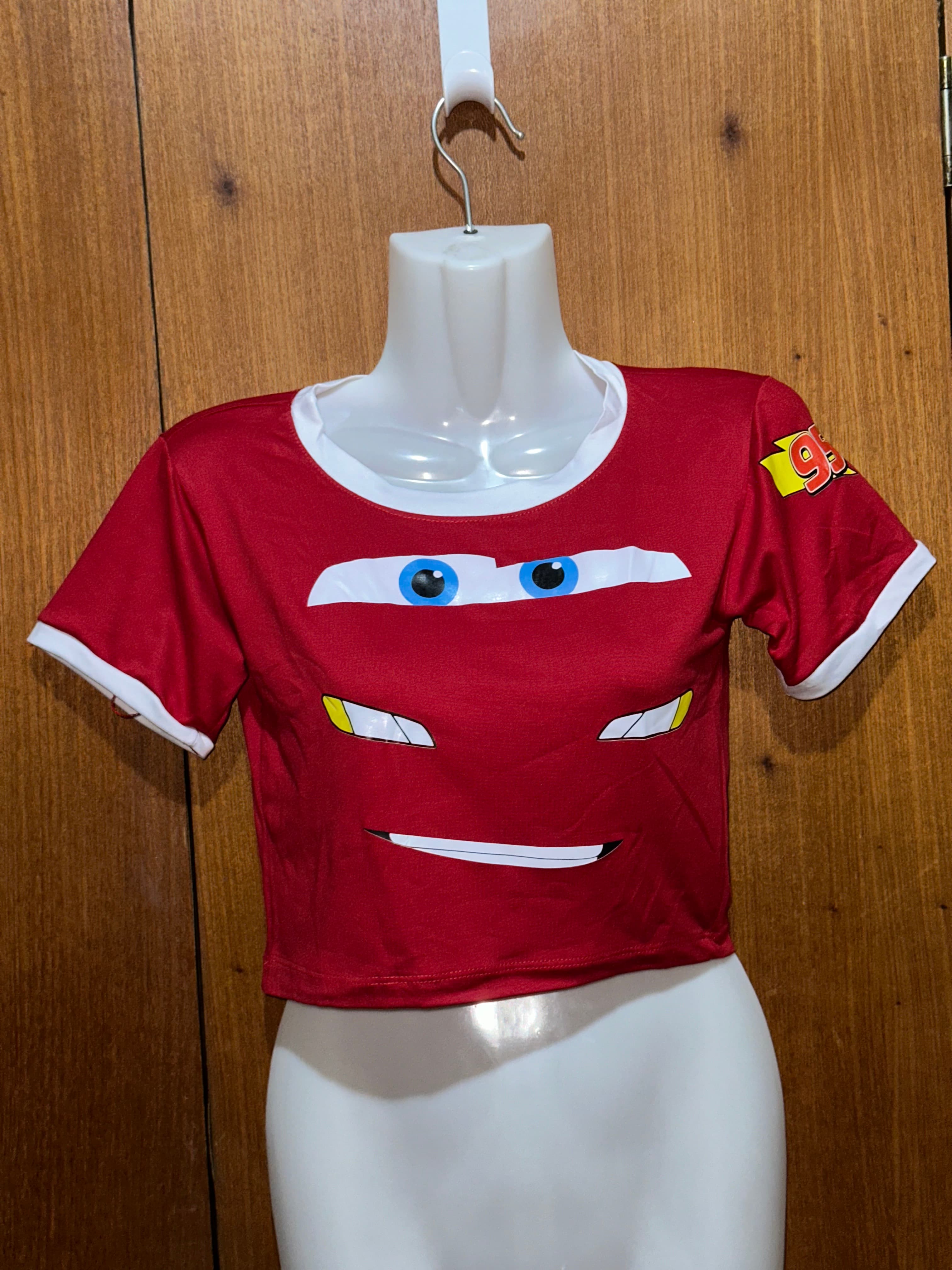 Croptop Cars Cuello Blanco