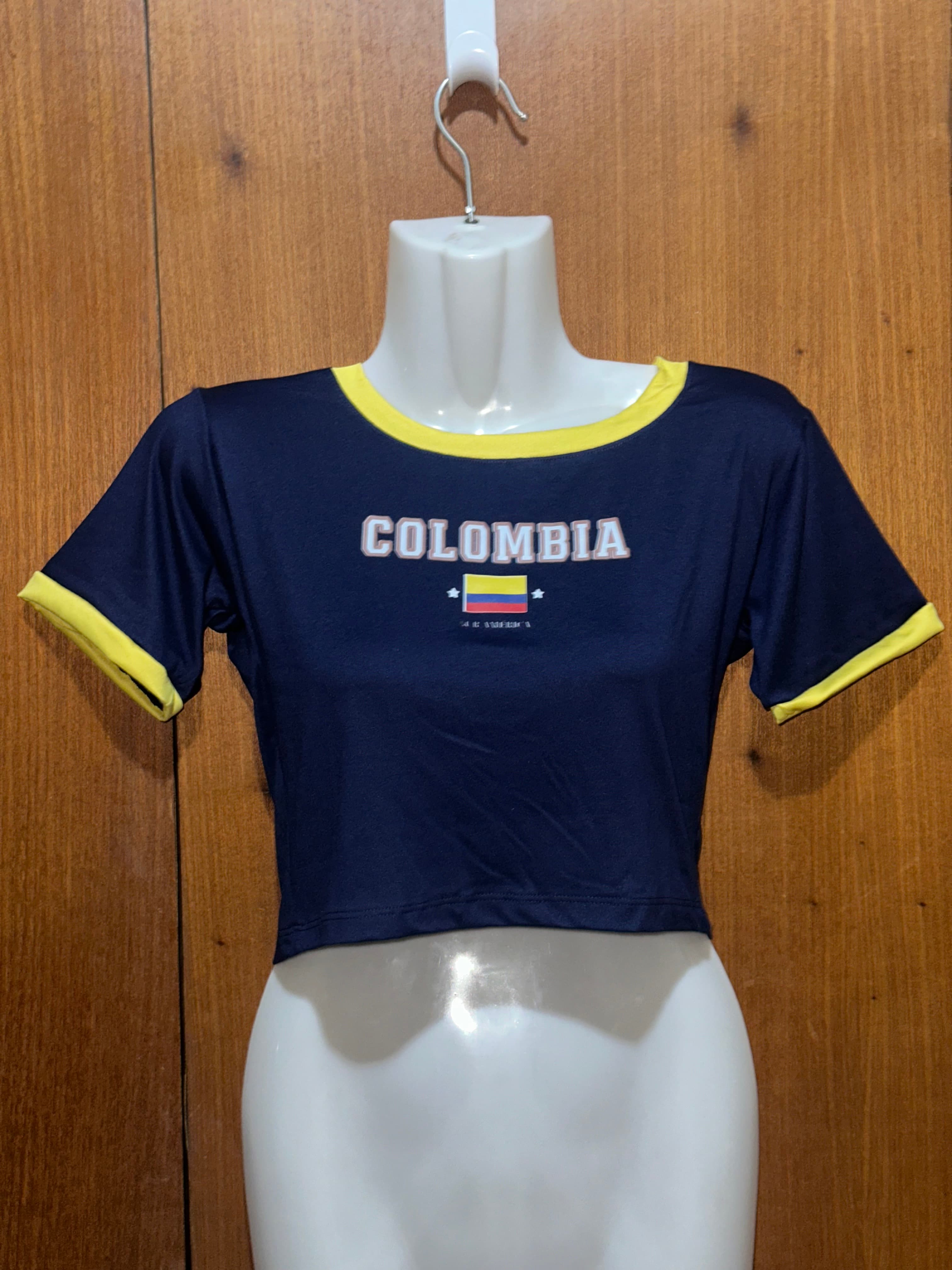 Croptop Colombia Azul