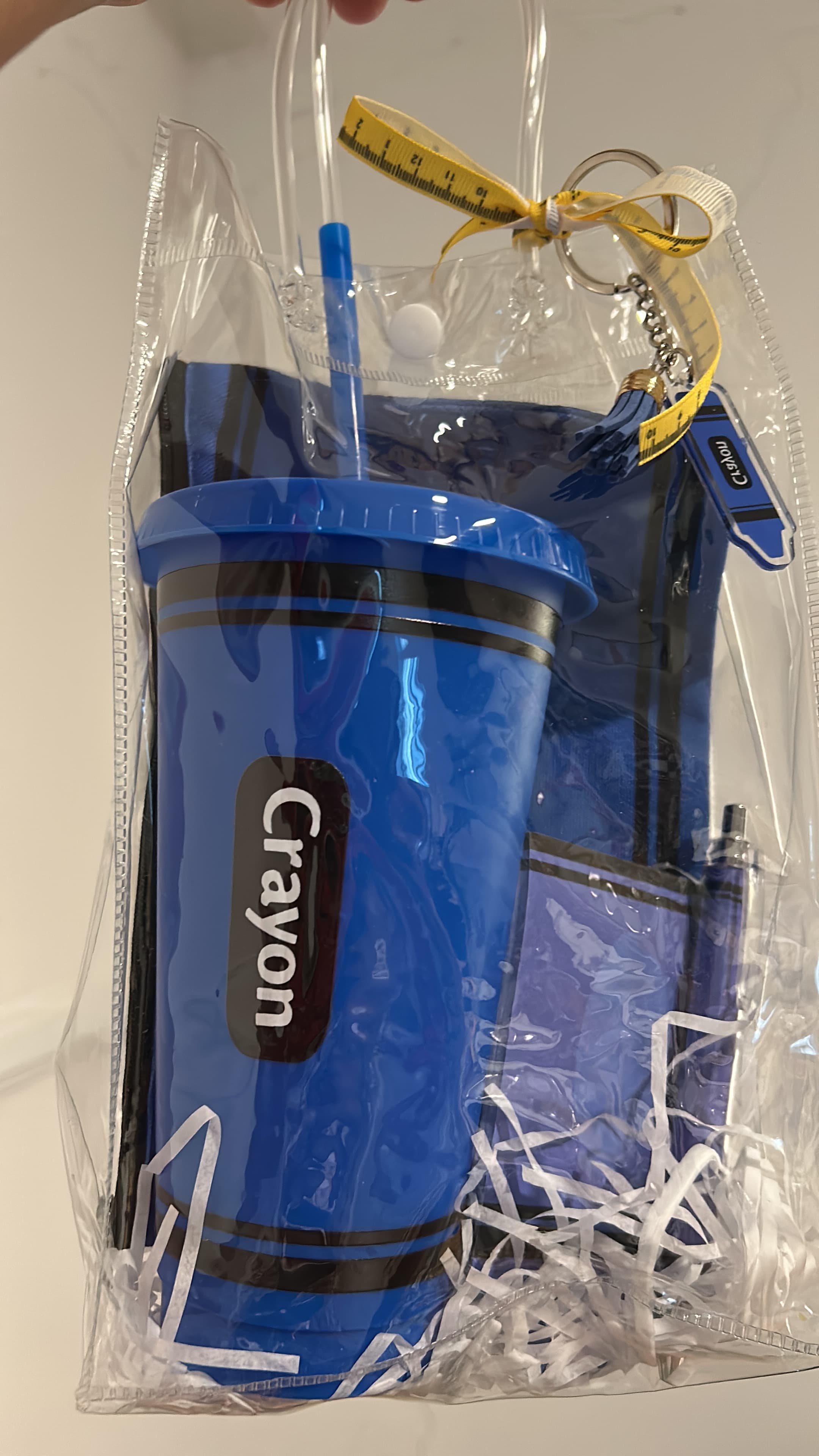 Combo Regalo Maestra / Profe (diseño crayón azul)