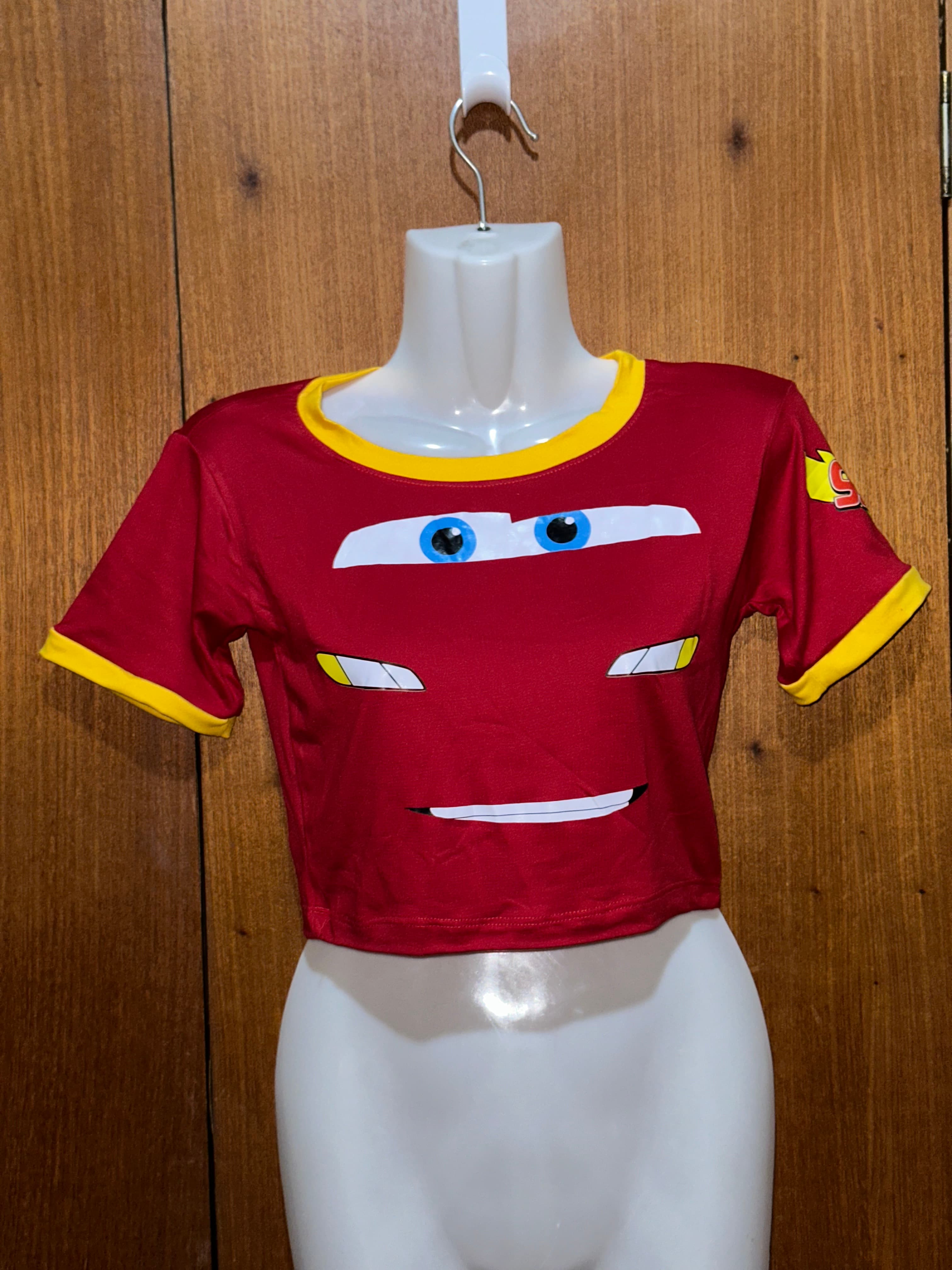 Croptop Cars Cuello Amarillo